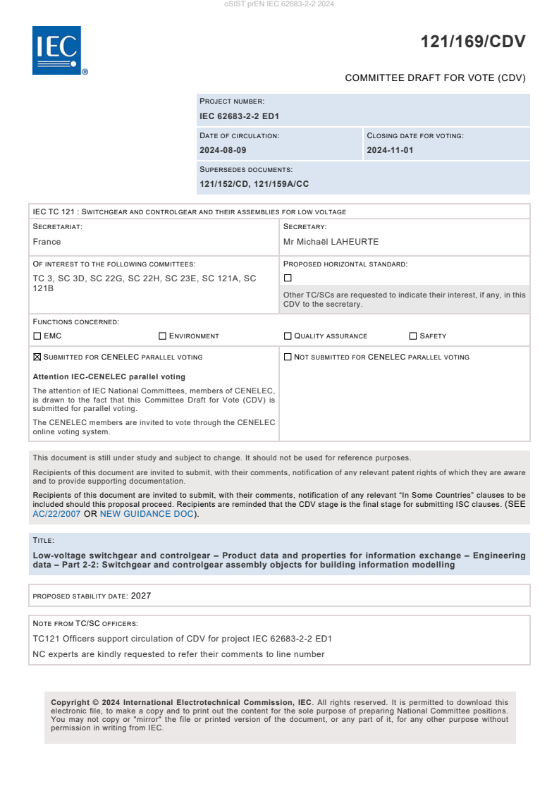 prEN IEC 62683-2-2:2024 - BARVE