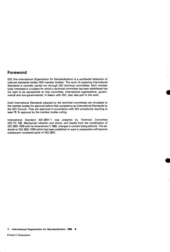 ISO 2631-1:1985 ISO 2631-1:1985 - Evaluation of human exposure to whole-body vibration - Page 2 preview