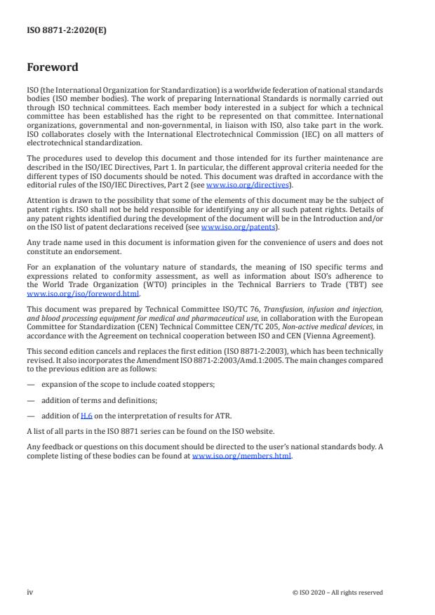 ISO 8871-2:2020 ISO 8871-2:2020 - Elastomeric parts for parenterals and for devices for pharmaceutical use - Page 4 preview