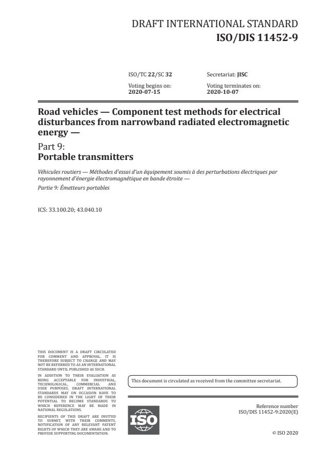 ISO/DIS 11452-9