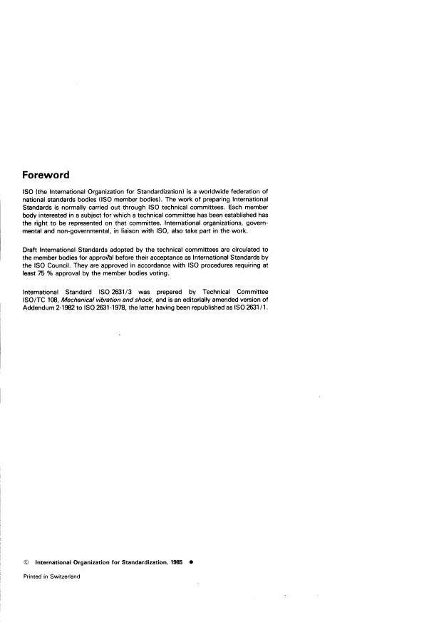 ISO 2631-3:1985 ISO 2631-3:1985 - Evaluation of human exposure to whole-body vibration - Page 2 preview