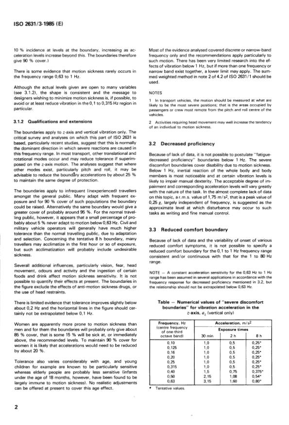 ISO 2631-3:1985 ISO 2631-3:1985 - Evaluation of human exposure to whole-body vibration - Page 4 preview