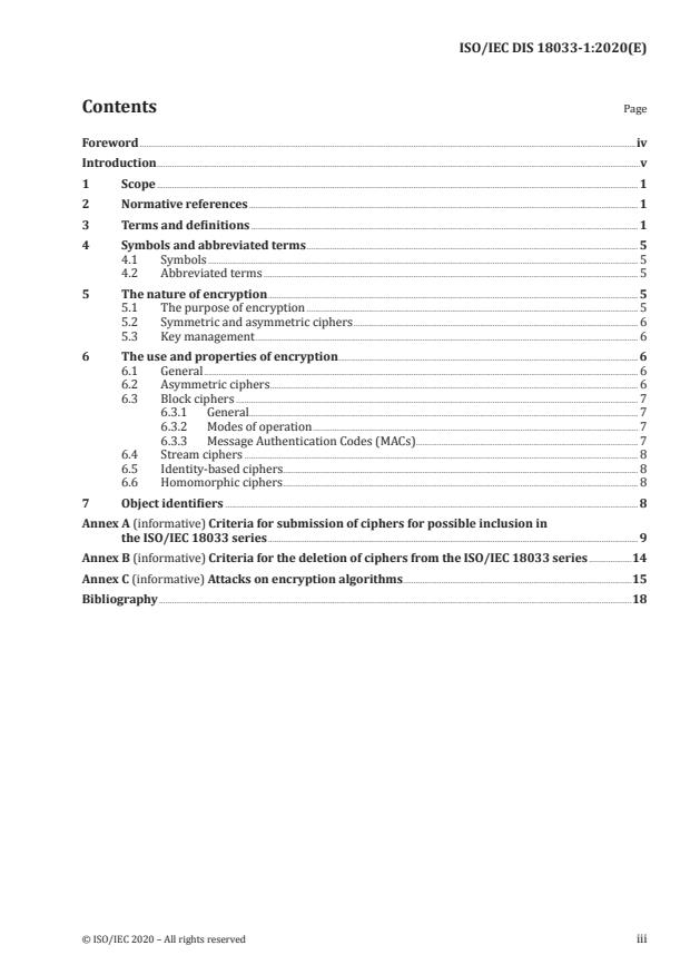 ISO/IEC DIS 18033-1