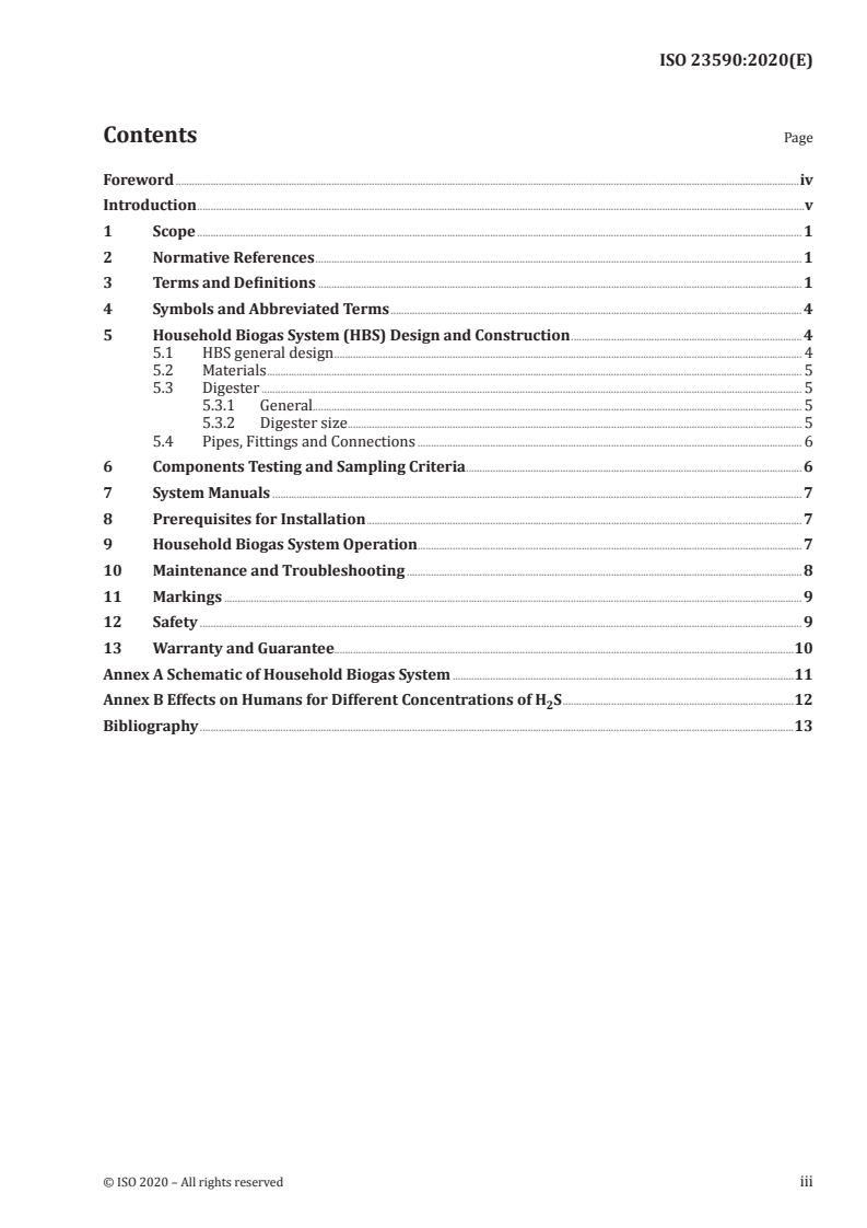 ISO 23590:2020 - Household biogas system requirements: design, installation, operation, maintenance and safety
Released:12/10/2020