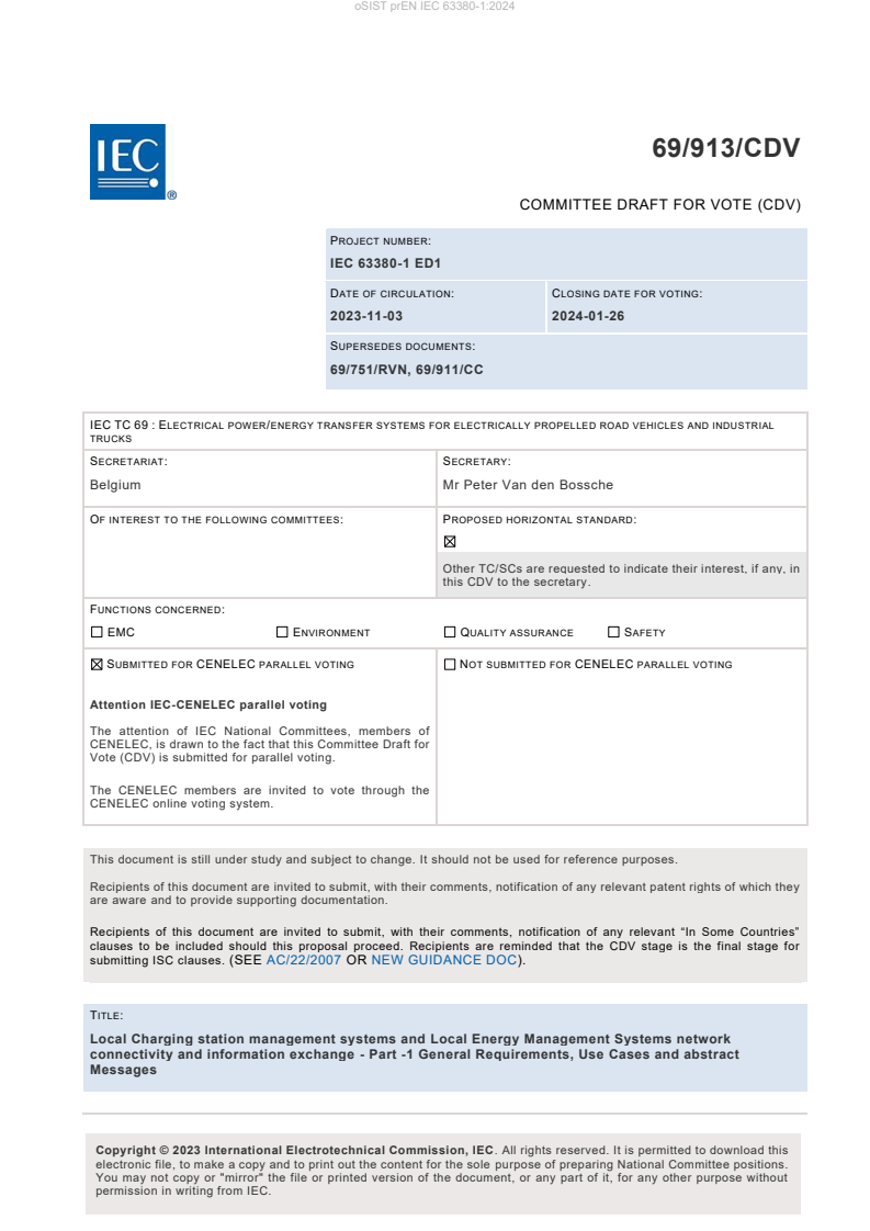 prEN IEC 63380-1:2024 - BARVE