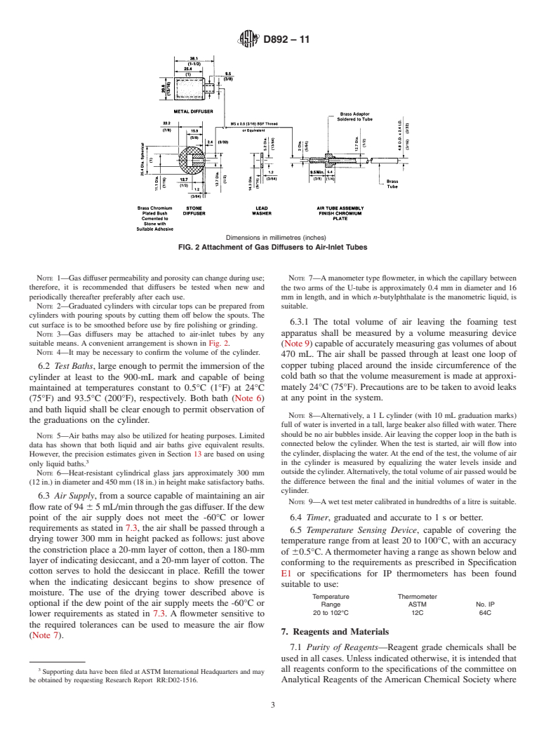 ASTM D892-11 - Standard Test Method for Foaming Characteristics of Lubricating Oils