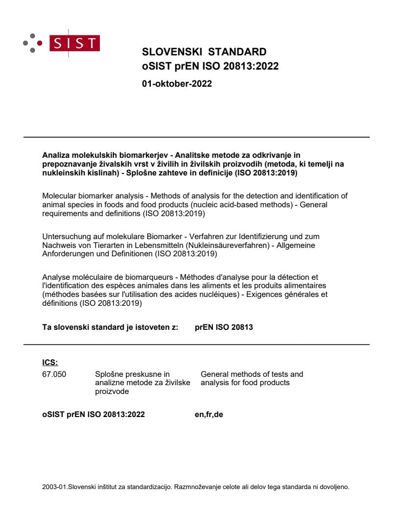 prEN ISO 20813 prEN ISO 20813:2022