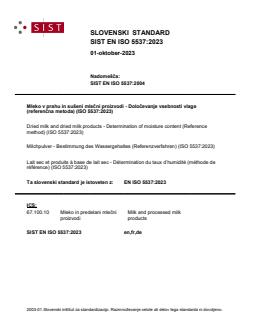 EN ISO 5537:2023 EN ISO 5537:2023 - Page 1 preview