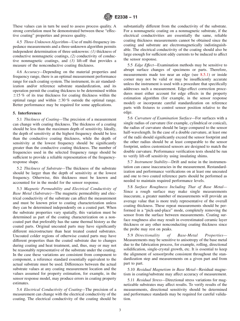 ASTM E2338-11 - Standard Practice for Characterization of Coatings Using Conformable Eddy-Current Sensors without Coating Reference Standards