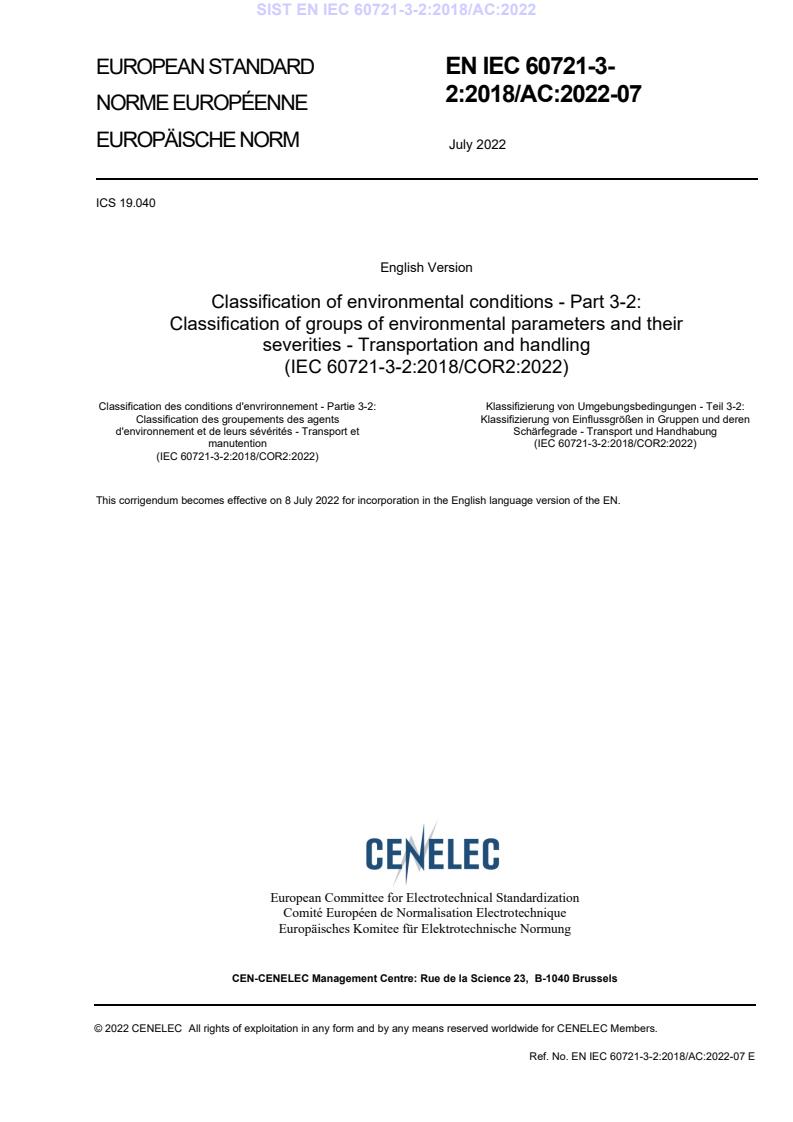 EN IEC 60721-3-2:2018/AC:2022 - BARVE
