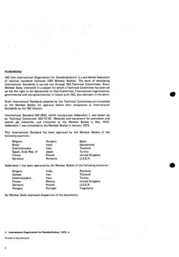 ISO 2644:1975 ISO 2644:1975 - Materials and equipment for petroleum and natural gas industries -- Steel drill pipe for oil or natural gas wells - Page 2 preview