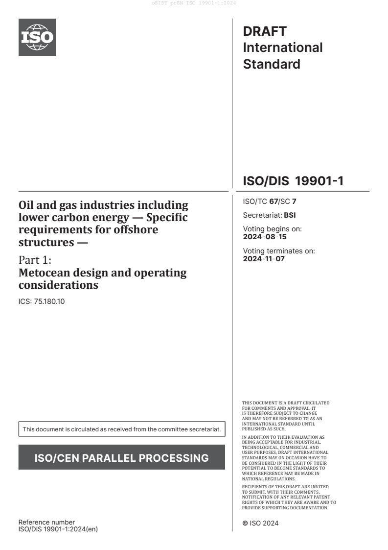 prEN ISO 19901-1:2024 - BARVE