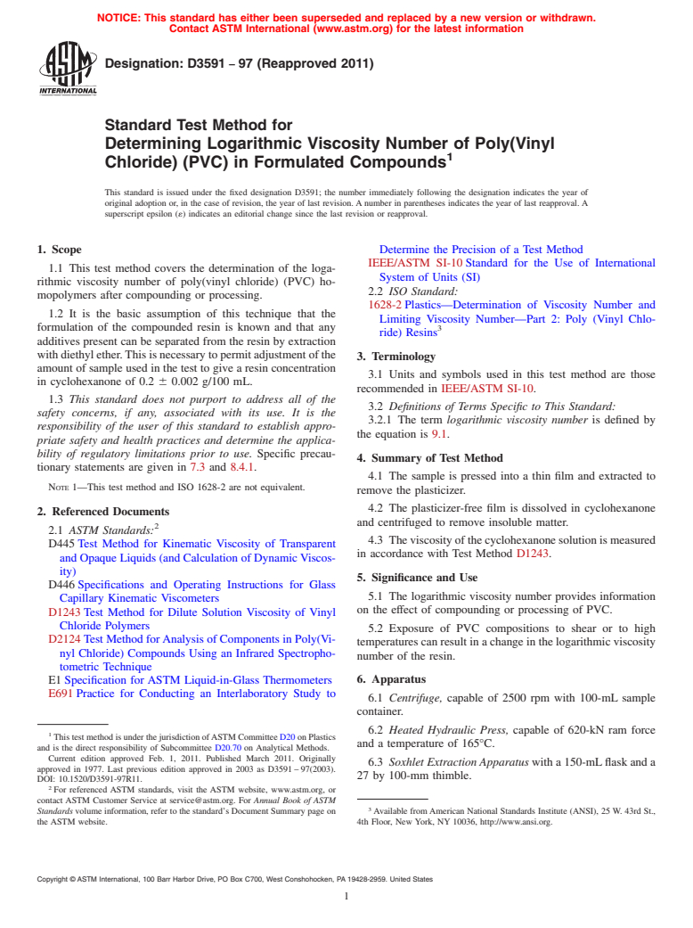 ASTM D3591-97(2011) - Standard Test Method for Determining Logarithmic ...