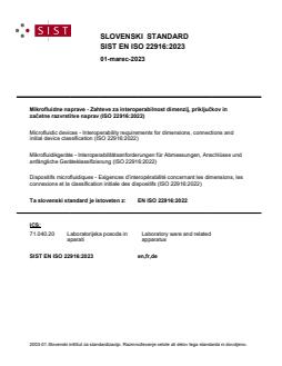 SIST EN ISO 22916:2023 - BARVE - Page 1 preview