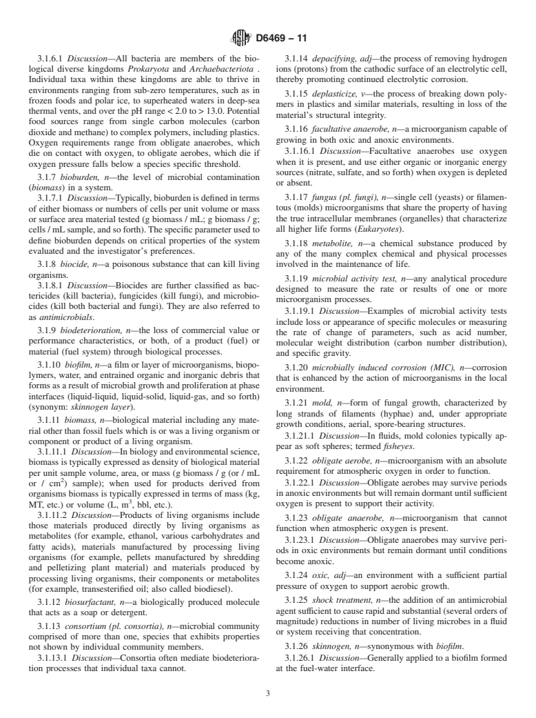 ASTM D6469-11 - Standard Guide for Microbial Contamination in Fuels and Fuel Systems