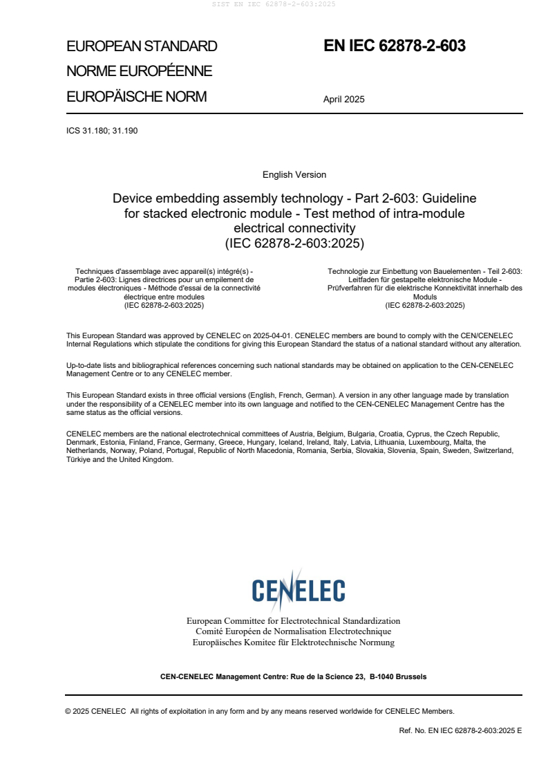 EN IEC 62878-2-603:2025 - BARVE