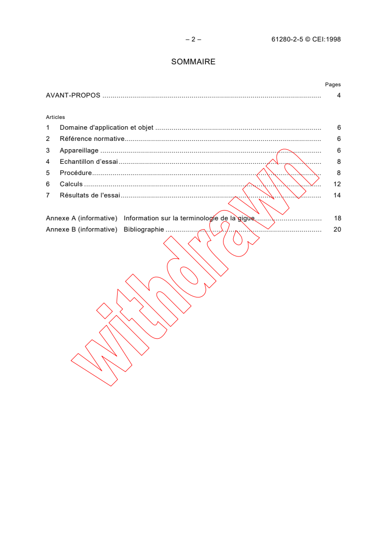 IEC 61280-2-5:1998 IEC 61280-2-5:1998 - Fibre optic communication subsystem basic test procedures - Part 2-5: Test procedures for digital systems - Jitter transfer function measurement
Released:5/29/1998
Isbn:2831843987 - Page 4 preview