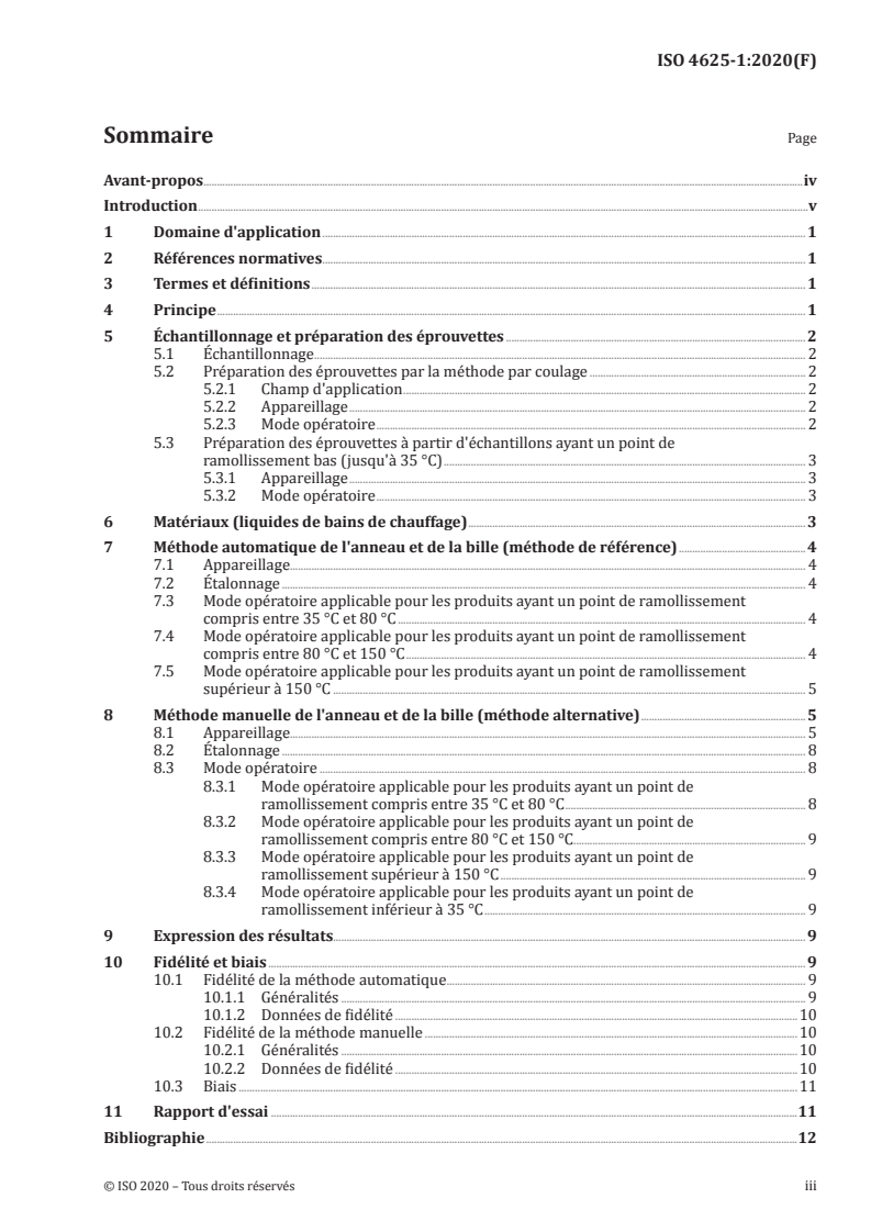 ISO 4625-1:2020 ISO 4625-1:2020 - Liants pour peintures et vernis — Détermination du point de ramollissement — Partie 1: Méthode de l'anneau et de la bille
Released:7/7/2020