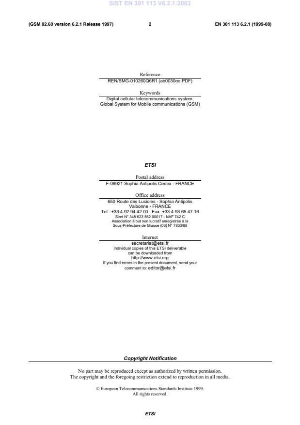 SIST EN 301 113 V6.2.1:2003 SIST EN 301 113 V6.2.1:2003 - Page 4 preview