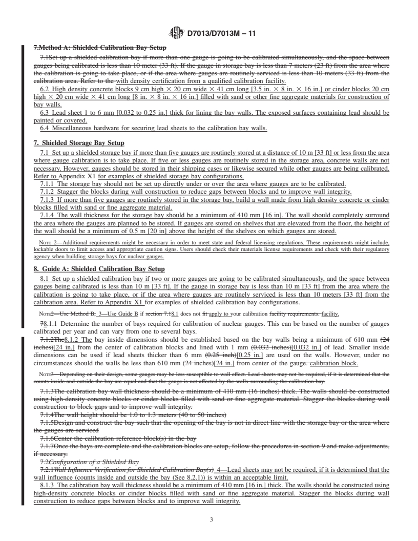 REDLINE ASTM D7013/D7013M-11 - Standard Guide for Calibration Facility Setup for Nuclear Surface Gauges