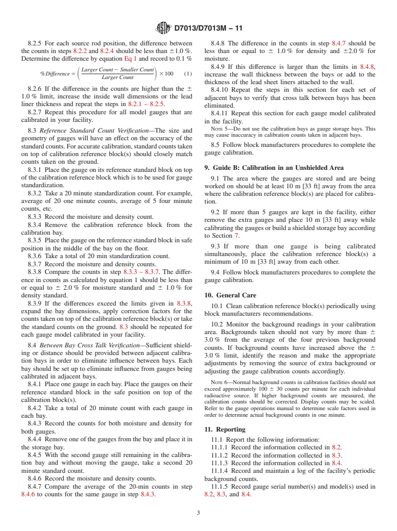 ASTM D7013/D7013M-11 - Standard Guide for Calibration Facility Setup for Nuclear Surface Gauges