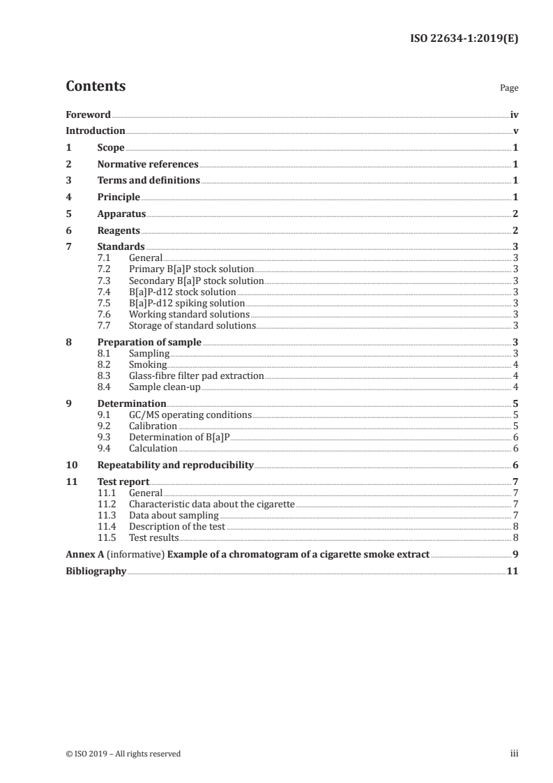 ISO 22634-1:2019 - Cigarettes — Determination of benzo[a]pyrene in cigarette mainstream smoke using GC/MS — Part 1: Method using methanol as extraction solvent
Released:12/4/2019