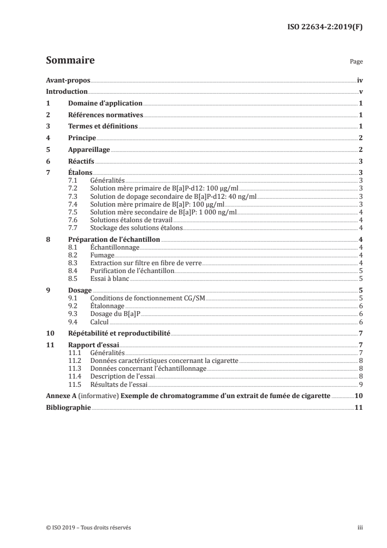 ISO 22634-2:2019 - Cigarettes — Dosage du benzo[a]pyrène dans le courant principal de la fumée de cigarette par CG/SM — Partie 2: Méthode utilisant du cyclohexane comme solvant d'extraction
Released:12/4/2019