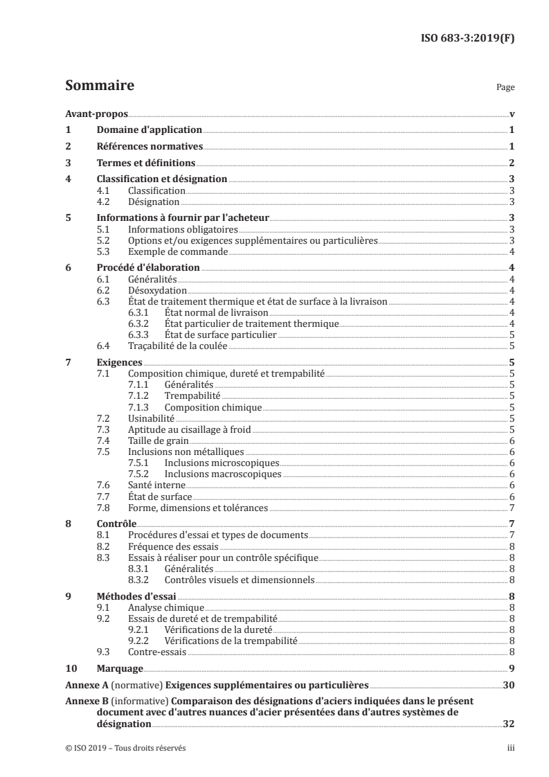 ISO 683-3:2019 - Aciers pour traitement thermique, aciers alliés et aciers pour décolletage — Partie 3: Aciers pour cémentation
Released:1/15/2019