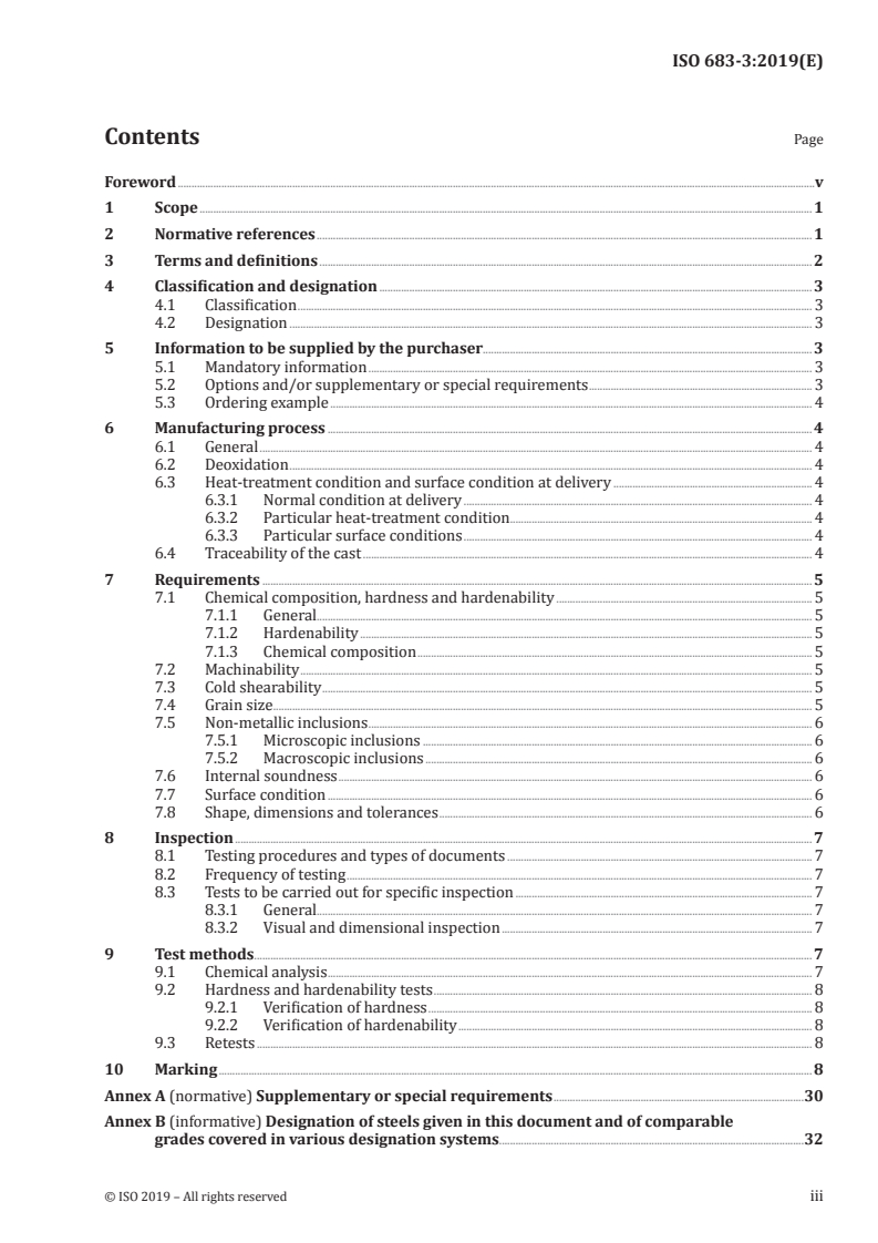 ISO 683-3:2019 - Heat-treatable steels, alloy steels and free-cutting steels — Part 3: Case-hardening steels
Released:1/15/2019