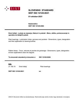 SIST ISO 12128:2021 - Page 1 preview