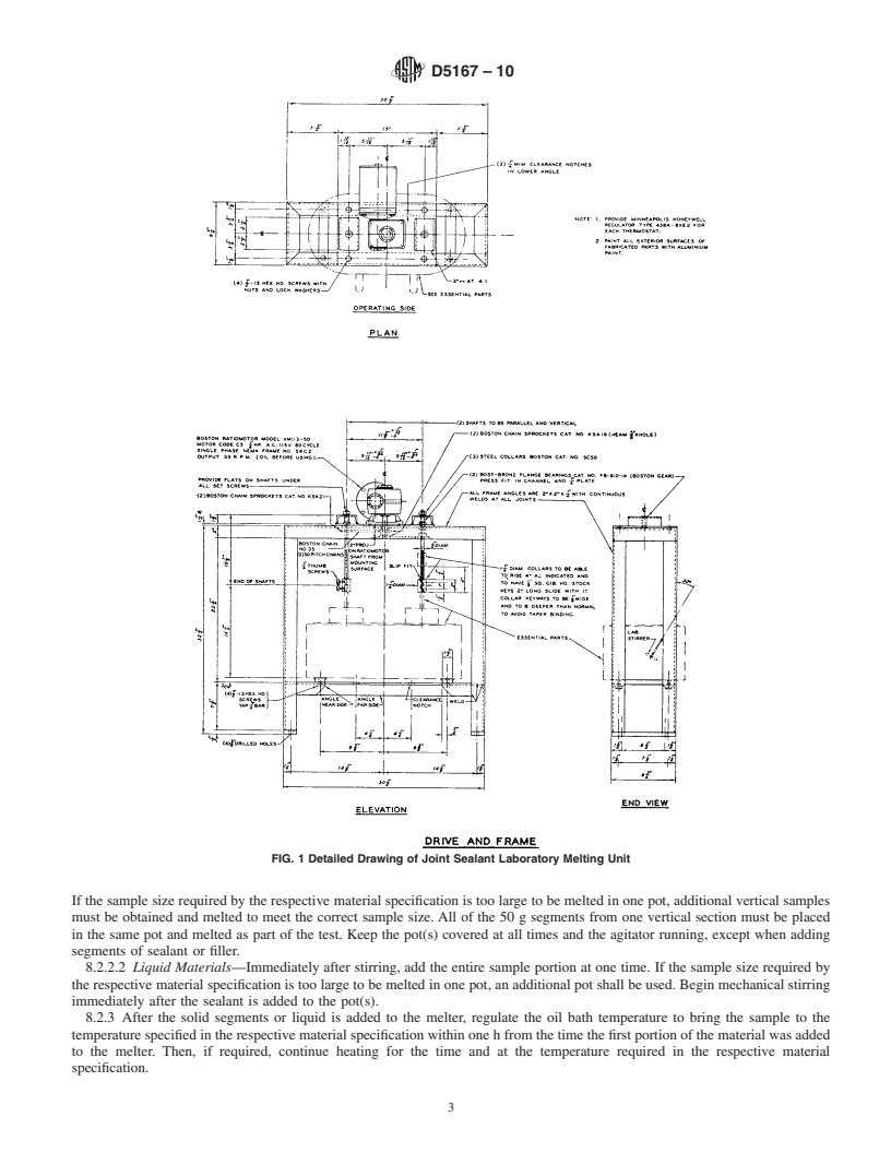 REDLINE ASTM D5167-10 - Standard Practice for Melting of Hot-Applied Joint and Crack Sealant and Filler for Evaluation