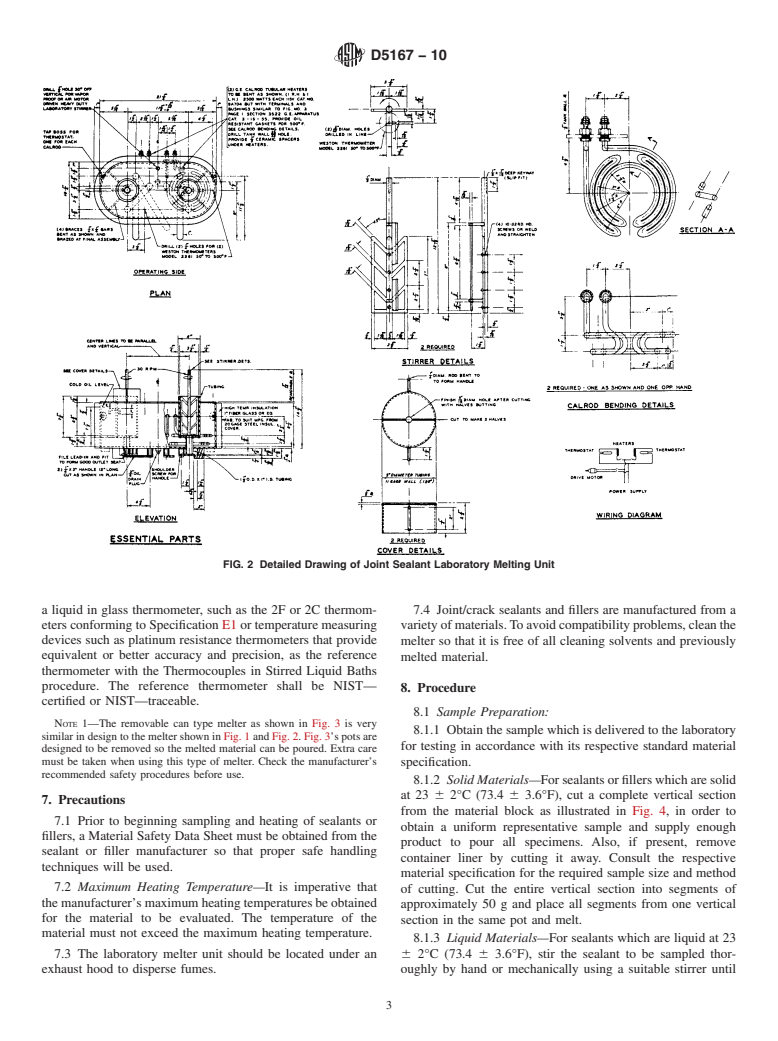 ASTM D5167-10 - Standard Practice for Melting of Hot-Applied Joint and Crack Sealant and Filler for Evaluation