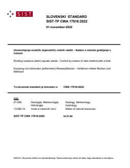 SIST-TP CWA 17916:2022 - Page 1 preview