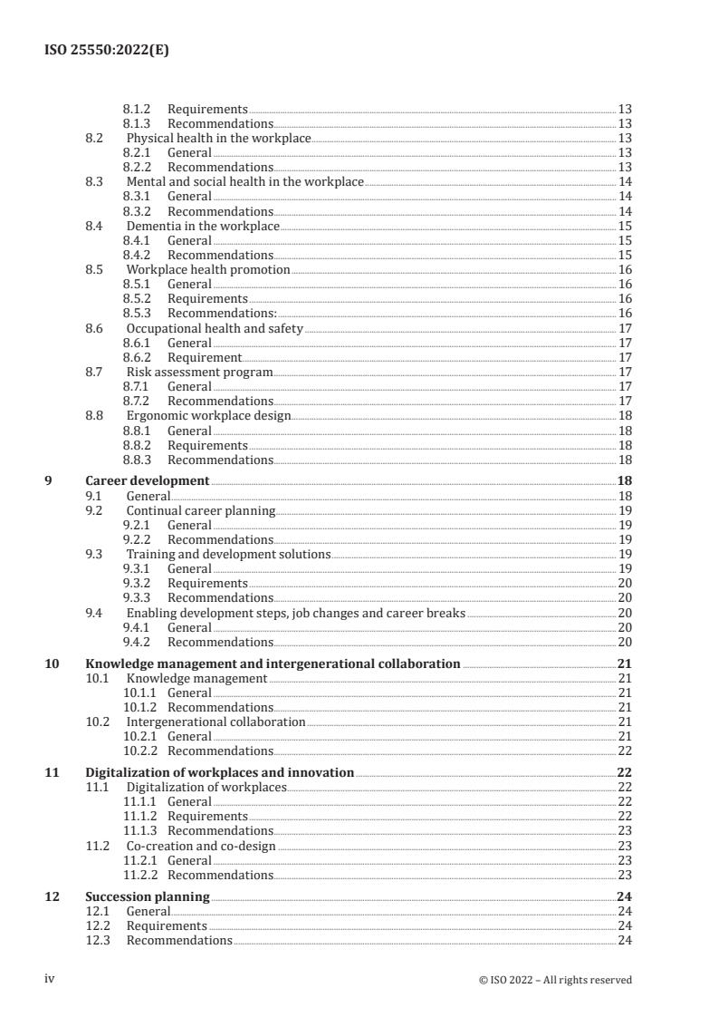 ISO 25550:2022 ISO 25550:2022 - Ageing societies — General requirements and guidelines for an age-inclusive workforce
Released:2/10/2022 - Page 4 preview