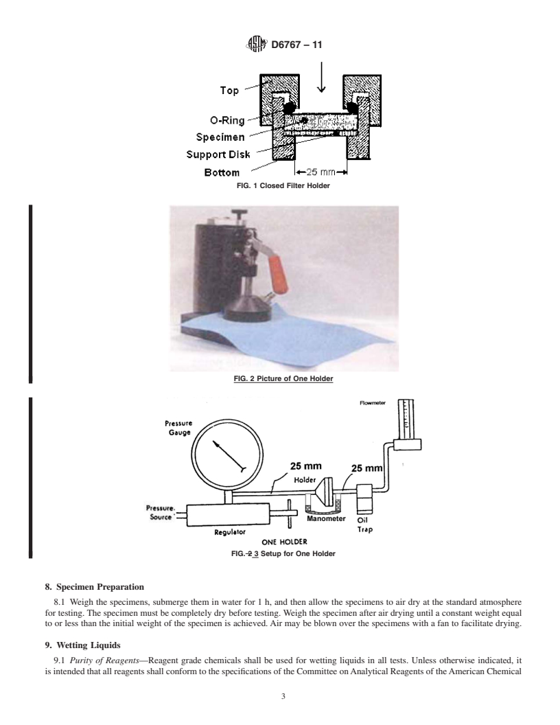 REDLINE ASTM D6767-11 - Standard Test Method for Pore Size Characteristics of Geotextiles by Capillary Flow Test