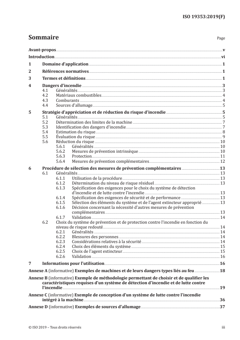 ISO 19353:2019 - Sécurité des machines — Prévention et protection contre l'incendie
Released:1/30/2019