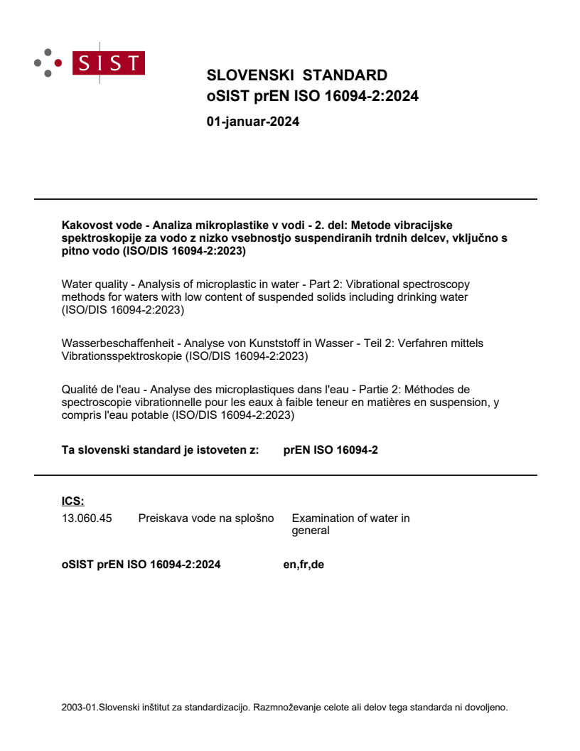 prEN ISO 16094-2:2024 - BARVE