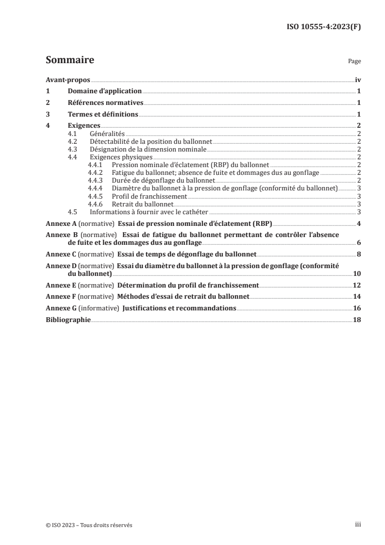 ISO 10555-4:2023 - Cathéters intravasculaires — Cathéters stériles et non réutilisables — Partie 4: Cathéters de dilatation à ballonnets
Released:14. 11. 2023