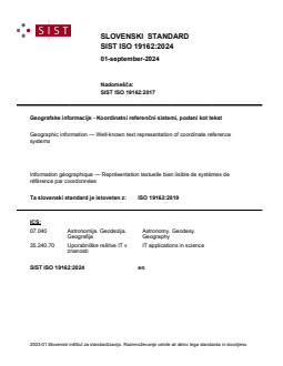 ISO 19162:2019 ISO 19162:2024 - Page 1 preview