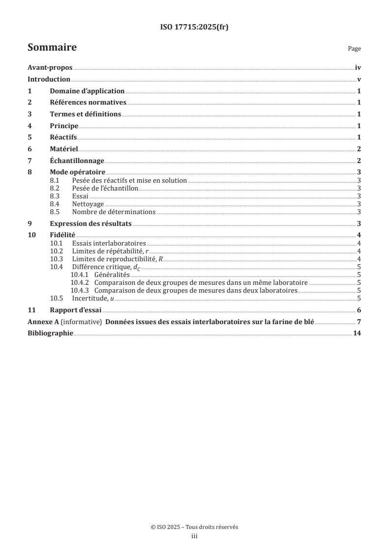 ISO 17715:2025 - Farine de blé tendre (Triticum aestivum L.) — Méthode ampérométrique pour le mesurage de l'endommagement de l'amidon
Released:15. 01. 2025