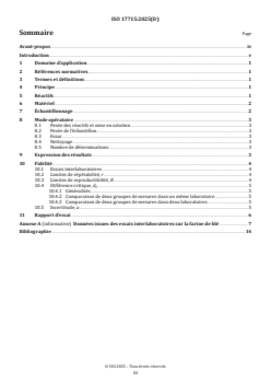ISO 17715:2025 ISO 17715:2025 - Farine de blé tendre (Triticum aestivum L.) — Méthode ampérométrique pour le mesurage de l'endommagement de l'amidon
Released:15. 01. 2025 - Page 3 preview