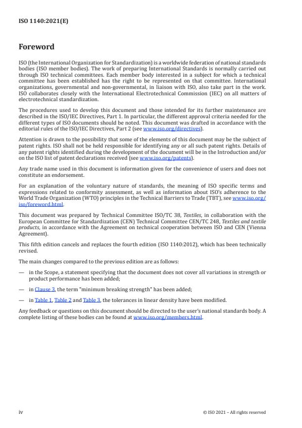 ISO 1140:2021 ISO 1140:2021 - Fibre ropes -- Polyamide -- 3-, 4-, 8- and 12-strand ropes - Page 4 preview