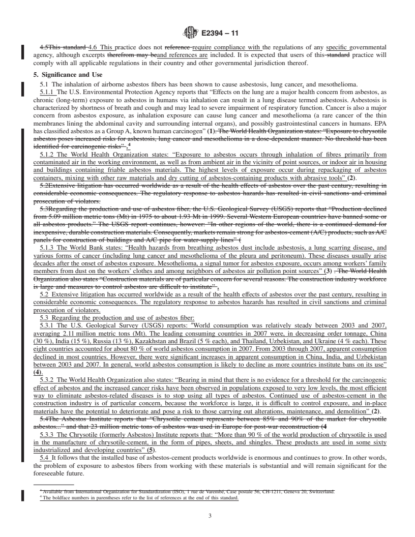 REDLINE ASTM E2394-11 - Standard Practice for Maintenance, Renovation and Repair of Installed Asbestos Cement Products