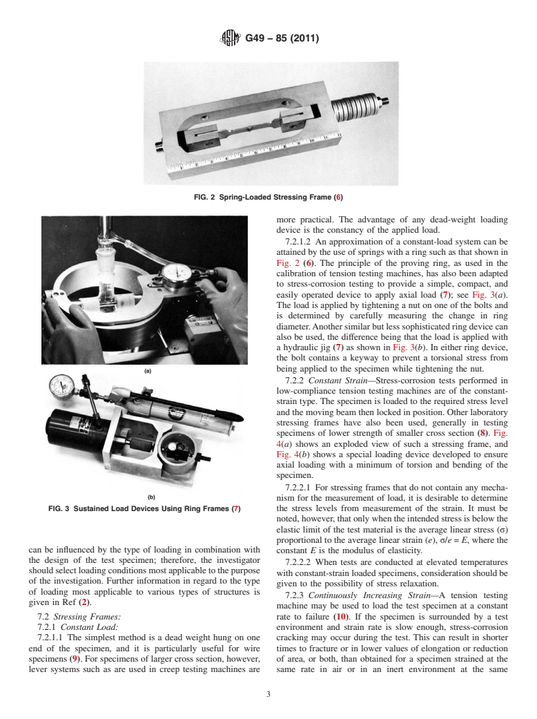 ASTM G49-85(2011) - Standard Practice for Preparation and Use of Direct Tension Stress-Corrosion Test Specimens