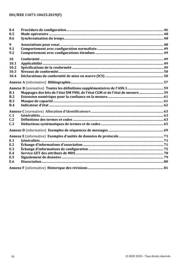 ISO/IEEE 11073-10425:2019 ISO/IEEE 11073-10425:2019 - Informatique de santé -- Communication entre dispositifs de santé personnels - Page 4 preview