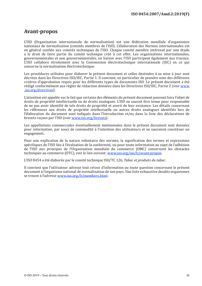 ISO 8454:2007/Amd 2:2019 - Cigarettes — Dosage du monoxyde de carbone dans la phase gazeuse de la fumée de cigarette — Méthode IRND — Amendement 2
Released:7/30/2019