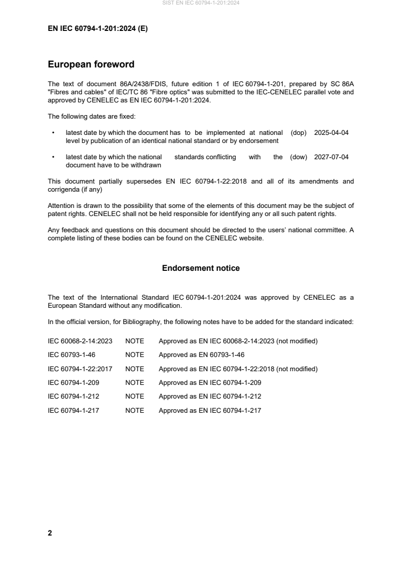 SIST EN IEC 60794-1-201:2024 SIST EN IEC 60794-1-201:2024 - BARVE - Page 4 preview