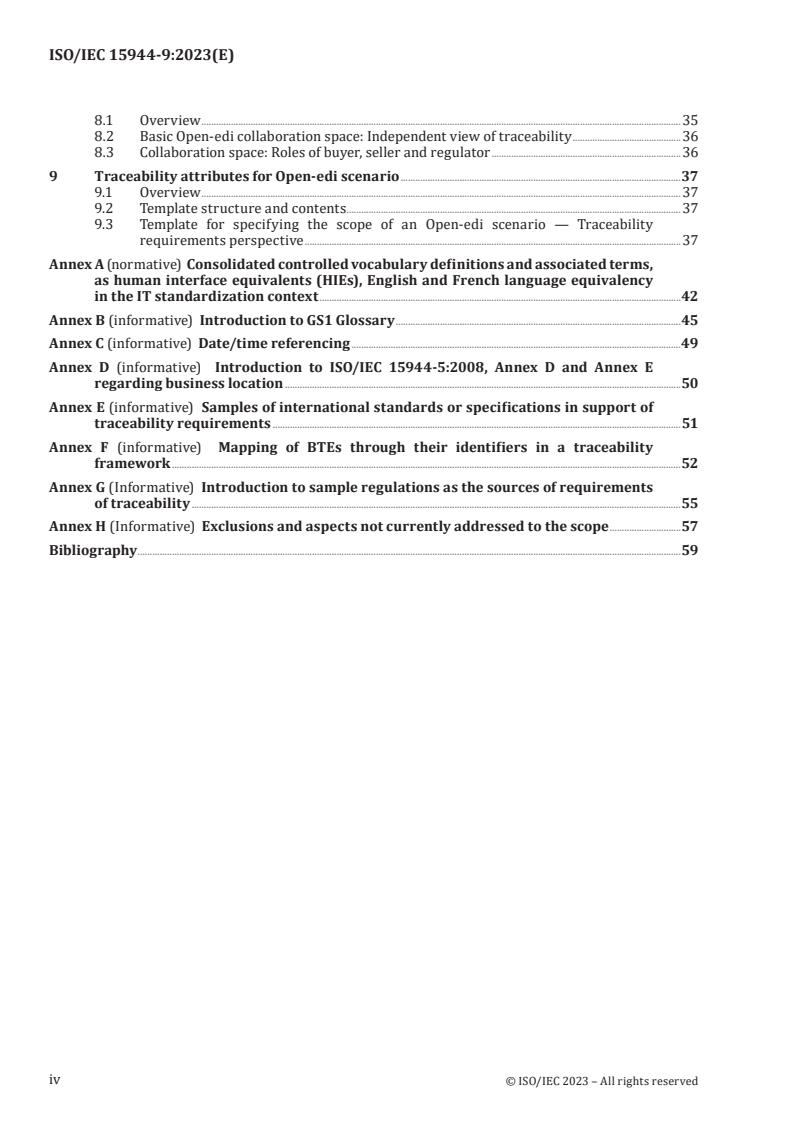 ISO/IEC 15944-9:2023 ISO/IEC 15944-9:2023 - Information technology — Business operational view — Part 9: Business transaction traceability framework for commitment exchange
Released:6. 06. 2023 - Page 4 preview