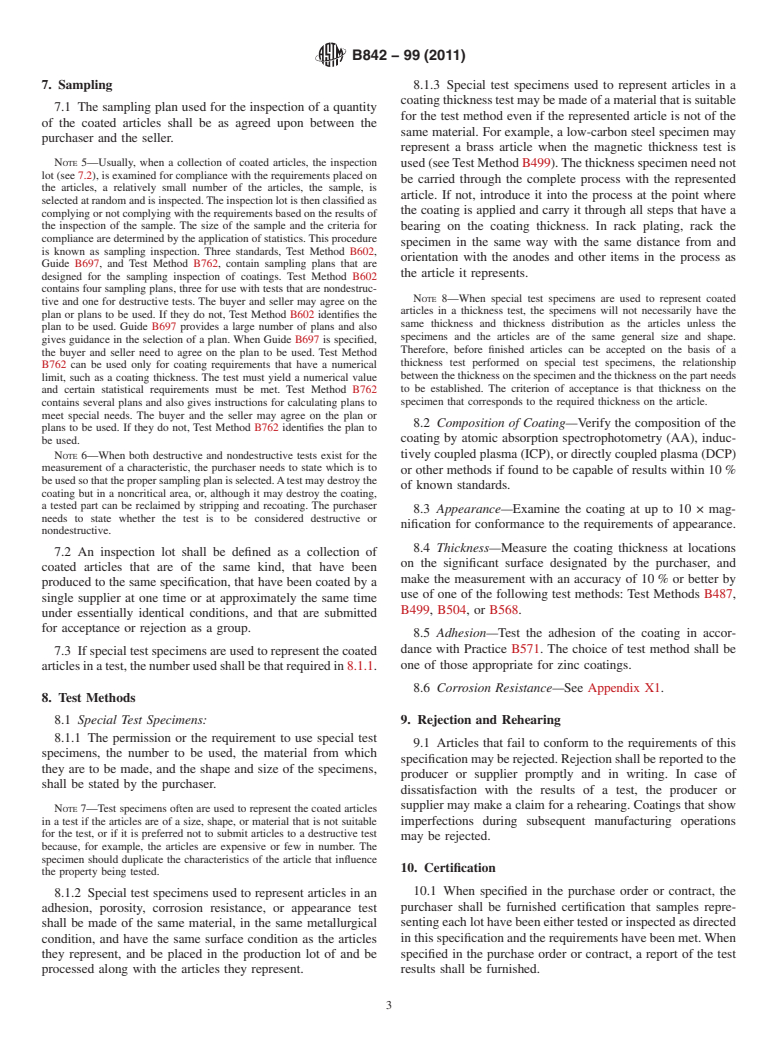 ASTM B842-99(2011) - Standard Specification For Electrodeposited ...