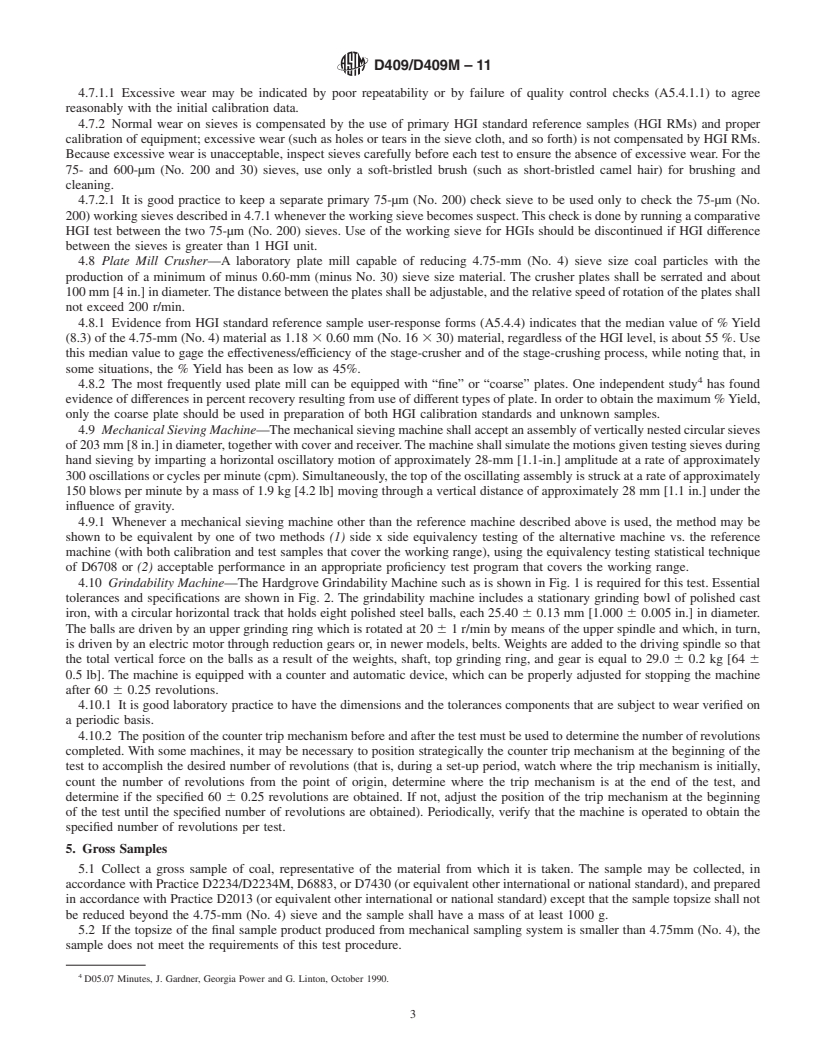 REDLINE ASTM D409/D409M-11 - Standard Test Method for Grindability of Coal by the Hardgrove-Machine Method